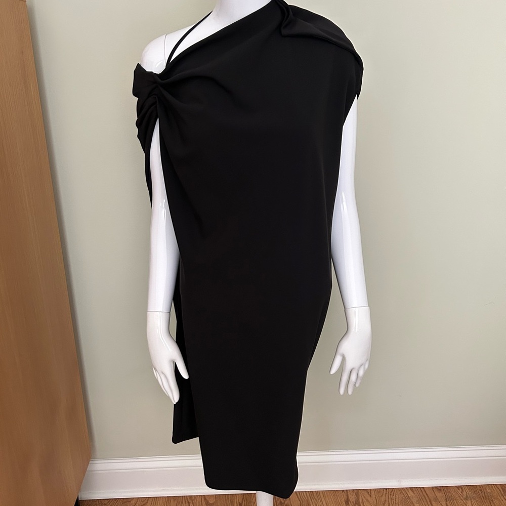 Zara Elegant Black One-Shoulder Dress